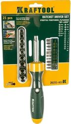 Отвертка с насадками Kraftool 26151-H21, 21 предмет