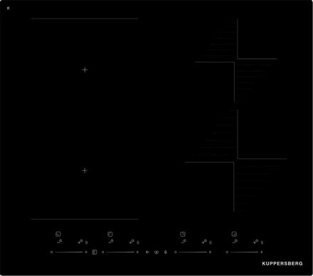 Индукционная варочная поверхность KUPPERSBERG ICI 616, конфорок: 4 шт., стеклокерамика, независимая, черный