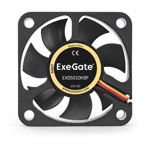 Вентилятор EXEGATE EX253943RUS 50мм, 3-pin, 5000об/мин, 27 дБ, черный, OEM