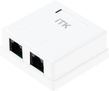 Розетка ITK (CS2-1C5EU-22) настен.RJ45 2 кат.5E UTP бел. (упак.:1шт ...