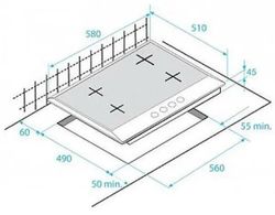 Газовая варочная панель Beko HIAG64223B,  черный