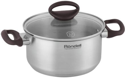 Кастрюля 2л Rondell Tierno RDS-1591, нержавеющая сталь, с крышкой