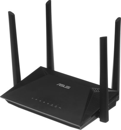 Wi-Fi роутер ASUS RT-AX52, Wi-Fi 6, AX1800, 2.4/5ГГц, 3 LAN, черный