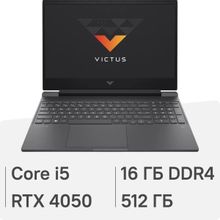 Изображение товара Ноутбук игровой HP Victus 15-fa2082wm с Intel Core i5 и NVIDIA RTX 4050