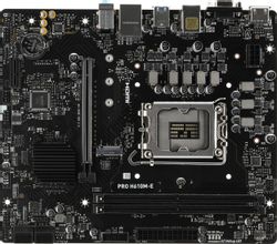 Изображение товара Материнская плата MSI PRO H610M-E, Socket LGA 1700, Intel H610, mATX, Ret Изображение товара Материнская плата MSI PRO H610M-E, Socket LGA 1700, Intel H610, mATX, Ret