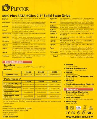 SSD Plextor M6S Plus PX 128M6S 128 2.5