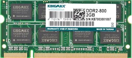 Оперативная память Kingmax DDR2 -  1x 2ГБ 800МГц, для ноутбуков (SO-DIMM),  Ret