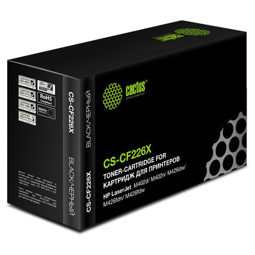 Картридж Cactus CS-CF226X, CF226X, черный / CS-CF226X