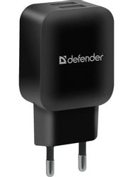Изображение товара Сетевое зарядное устройство Defender EPA-13,  2xUSB-A,  10.5Вт, 2.1A, черный [83840]