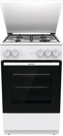 Газовая плита Gorenje GG5A14WJ, газовая духовка, металлическая крышка, сталь, белый