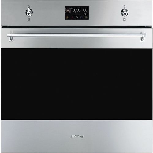 Духовой шкаф электрический SMEG Classica SOP6302S2PX, 68л, дверца с 4 стеклами, серебристый/хром