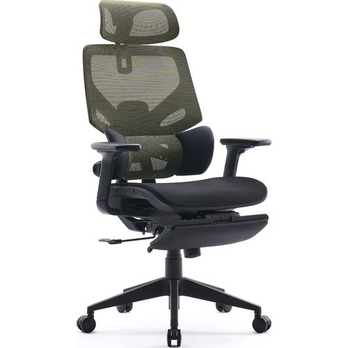 Кресло Cactus Cs-Chr-Mc01, сетка/экокожа, до 120кг, регулируемые 3D подлокотники, черный