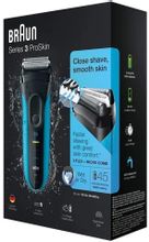 Электробритва Braun Series 3 3010S,  синий и черный