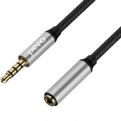 Кабель PERO MC-03, Jack 3.5 (m) - Jack 3.5 (f), 2м, черный