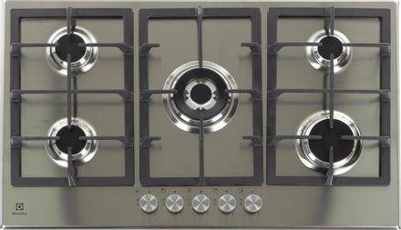 Газовая варочная панель Electrolux GPZ393SX, 5 конфорок, нержавеющая сталь, серебристый