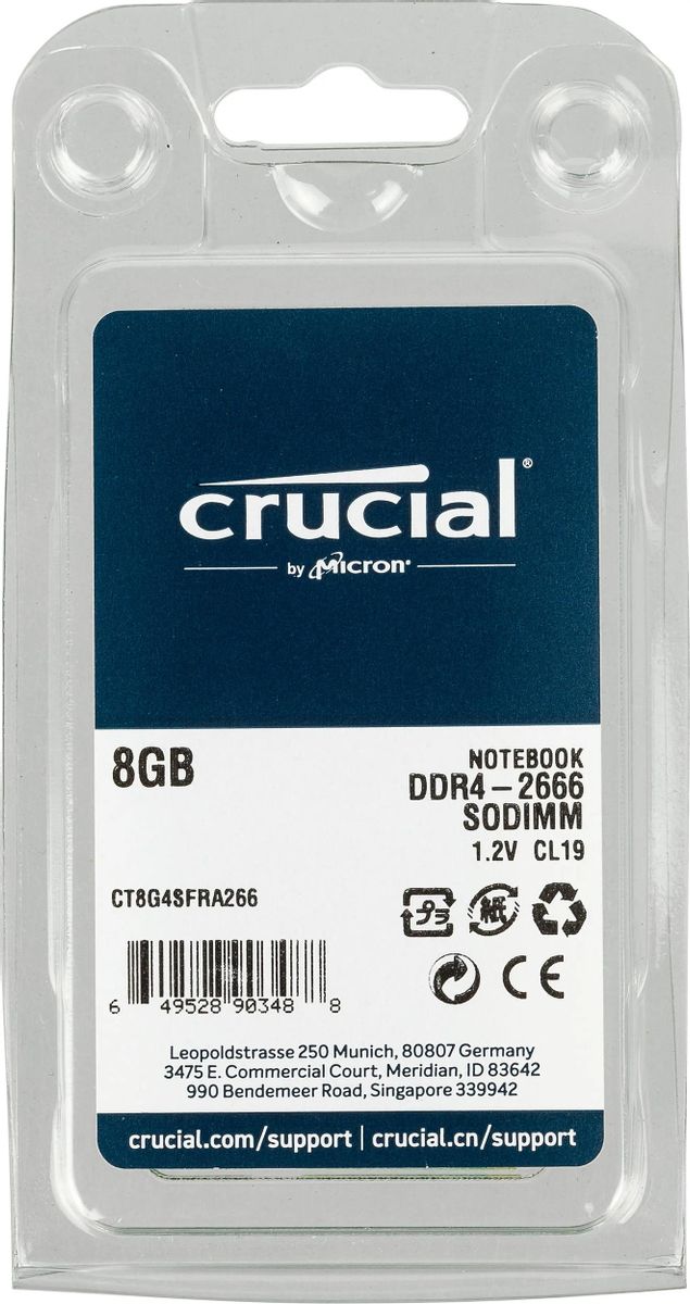 Crucial CT8G4SFRA266 DDR4 1x 8 2666 SO DIMM Ret 1397052