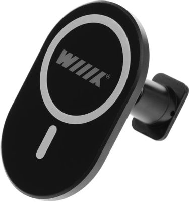 Держатель Wiiix CW-74V-B для смартфонов, магнитный, беспроводная зарядка, черный/серый