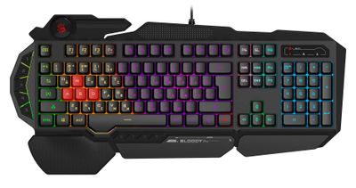 Клавиатура A4TECH Bloody B310N, USB, c подставкой для запястий, черный ...