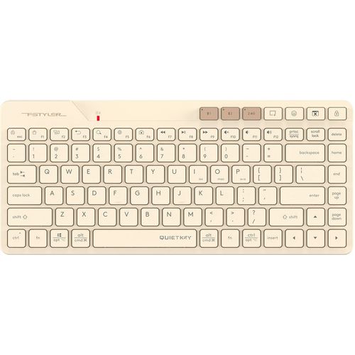 Клавиатура A4TECH Fstyler FBK26C AS, беспроводная, USB, Bluetooth/Радиоканал, бежевый