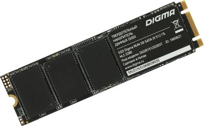 SSD накопитель Digma Run S9 DGSR1512GS93T 512ГБ, M.2 2280, SATA III,  M.2,  rtl