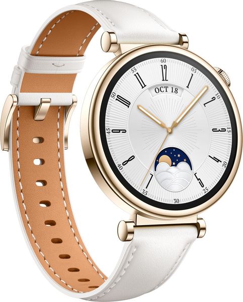 Смарт-часы Huawei Watch GT 4 Aurora-B19L,  41.3мм,  1.32",  белый / белый [55020bhx]