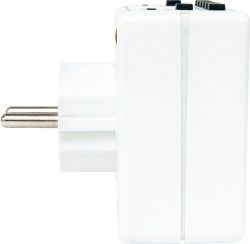 Розетка силовая FERON TM21, одинарная, открытая, заземление, IP20, белый