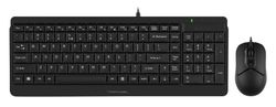 Комплект (клавиатура+мышь) A4TECH Fstyler F1512, черный