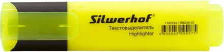 Текстовыделитель Silwerhof Blaze,  скошенный наконечник,  линия 1-5 мм,  желтый [108036-05]
