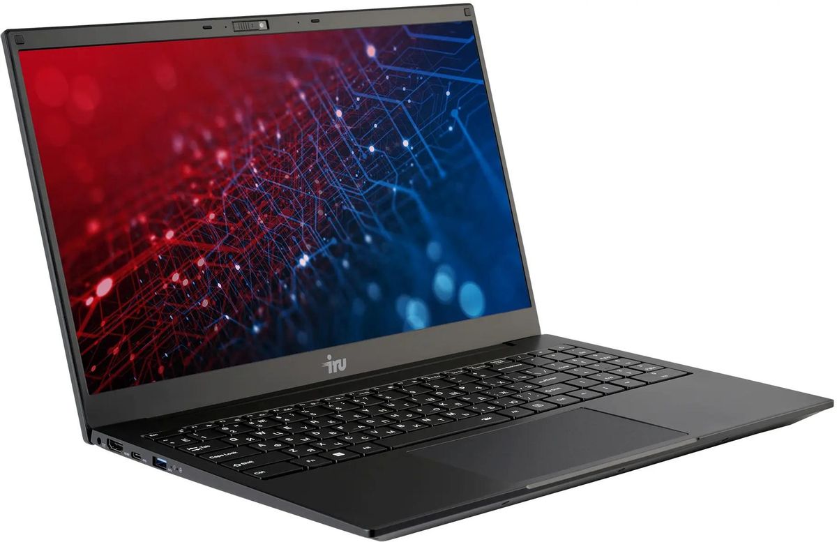 Ноутбук iRU Калибр 15TLI 1871676, 15.6", IPS, Intel Core i5 1135G7, 4-ядерный, 16ГБ DDR4, 512ГБ SSD,  Intel Iris Xe graphics, черный