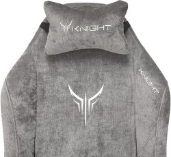 Кресло игровое KNIGHT Н1 (N1), ткань, до 150кг, серый