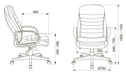 Кресло руководителя Бюрократ T-9950PL, экокожа, до 120кг, черный