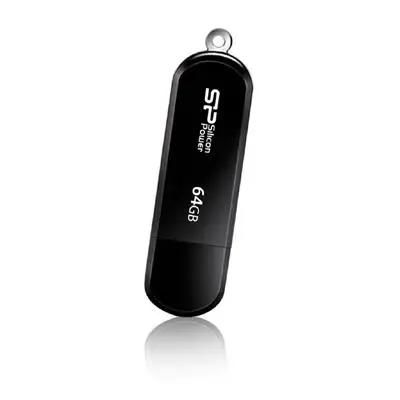 Флешка USB Silicon Power LuxMini 322 64ГБ, USB2.0, черный [sp064gbuf2322v1k]
