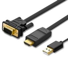 Изображение товара Кабель HDMI (m) - VGA (m) UGREEN 1.5м для высококачественного видео и аудио