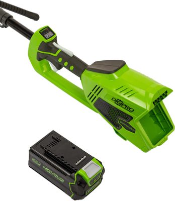 Триммер электрический GREENWORKS GD40BCK4, аккумуляторный, 40В, 4Ач, с ...