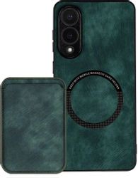 Чехол (клип-кейс) ZIBELINO Premium, для Samsung Galaxy S25 Edge, зеленый