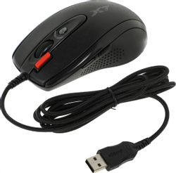 Мышь проводная A4TECH XL-750BK, USB, черный