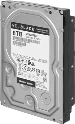 Жесткий диск WD Black WD8002FZBX, 8ТБ, HDD, SATA III, 3.5