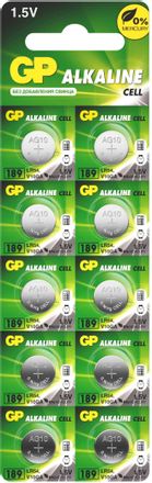 LR54 Батарейка GP Alkaline 189FRA-2C10 250/5000, 10 шт.