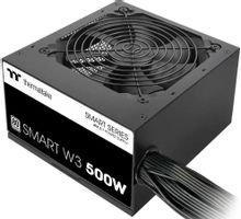 Изображение товара Блок питания Thermaltake Smart W3 Gen.5,  500Вт,  80 PLUS WHITE,  120мм, черный, retail [ps-spw-0500nnfawe-1]