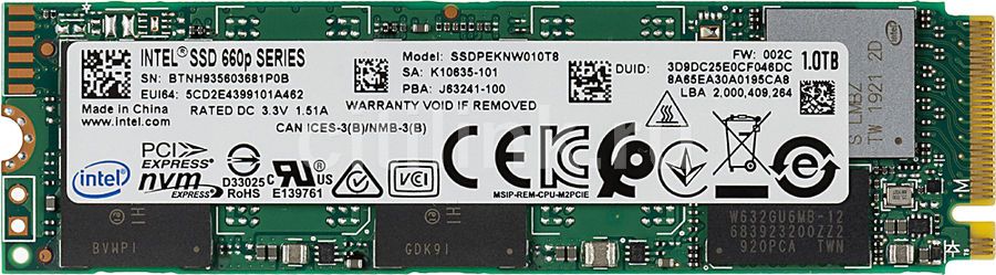 Intel ssdpeknw010t8x1 sale