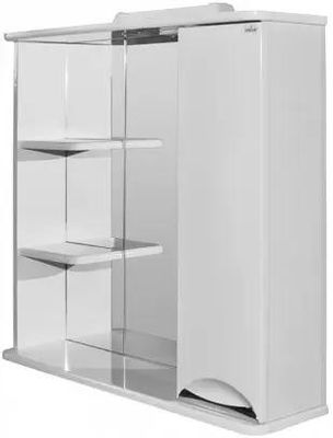 Шкаф MIXLINE Этьен 75 правый с подсветкой,  с зеркалом,  подвесной,  750х692х190 мм,  белый [529941]