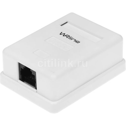 Розетка WRline (WR-WS-8P8C-C5E-1) комп. RJ45 1 кат.5E UTP бел. (упак.:1шт)