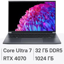 Изображение товара Игровой ноутбук Acer Swift X 14 SFX14-72G-72DH с OLED экраном