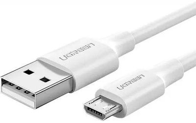 Кабель UGREEN US289,  micro USB (m) -  USB (m),  1м,  2A,  белый [60141]