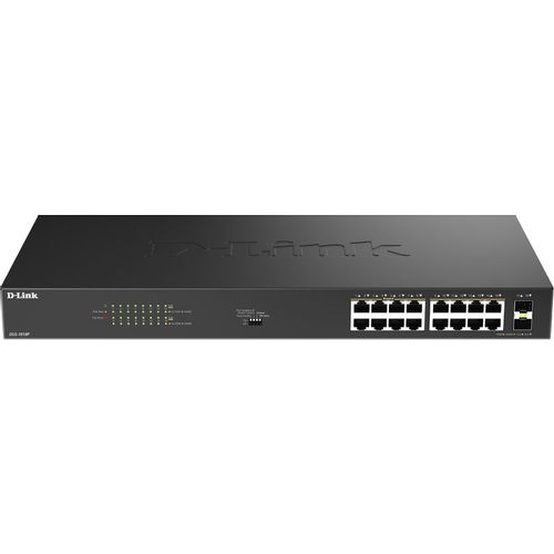 Коммутатор D-Link DGS-1018P, неуправляемый, 16 RJ-45, 10/100/1000 Мбит/с [dgs-1018p/b1a]