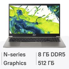 Изображение товара Ноутбук Acer Aspire Lite AL15-33P-C7Z4 15.6 IPS 8ГБ SSD без ОС серый