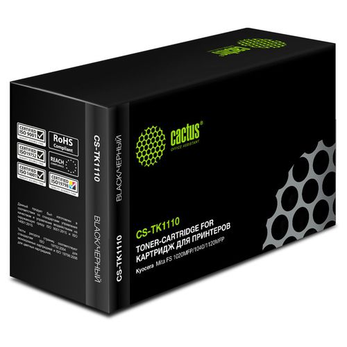 Картридж Cactus CS-TK1110, TK-1110, черный / CS-TK1110