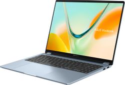 Ноутбук ASUS Vivobook S 16 Flip TP5608QA-U4058W, 16", трансформер, OLED, Qualcomm Snapdragon X X1-26-100, 8-ядерный, 16ГБ LPDDR5x, 512ГБ SSD, Qualcomm Adreno, голубой