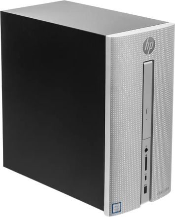 Компьютер HP Pavilion 570-p051ur,  Intel Core i5 7400,  DDR4 8ГБ, 2ТБ,  128ГБ(SSD),  NVIDIA GeForce GTX1050 - 2 ГБ,  Windows 10 Home,  серебристый [1gs91ea]