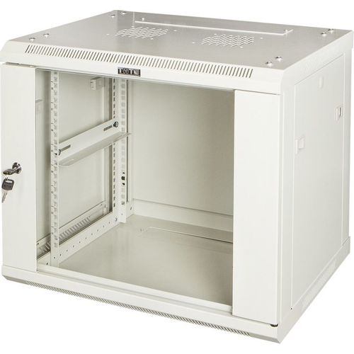 Шкаф коммутационный LanMaster Pro TWT-CBWPG-15U-6X8-GY настенный, стеклянная передняя дверь, 15U, 600x768x800 мм